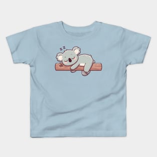 cute koala sleeping fast Kids T-Shirt